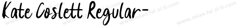 Kate Coslett Regular字体转换
